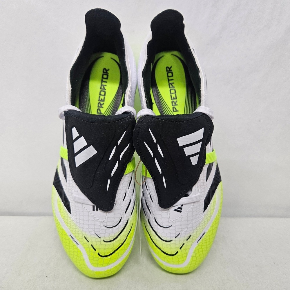 Adidas Predator League FT FG/MG Soccer Cleats JI1111 White Yellow Men Size 12 - Picture 5 of 10